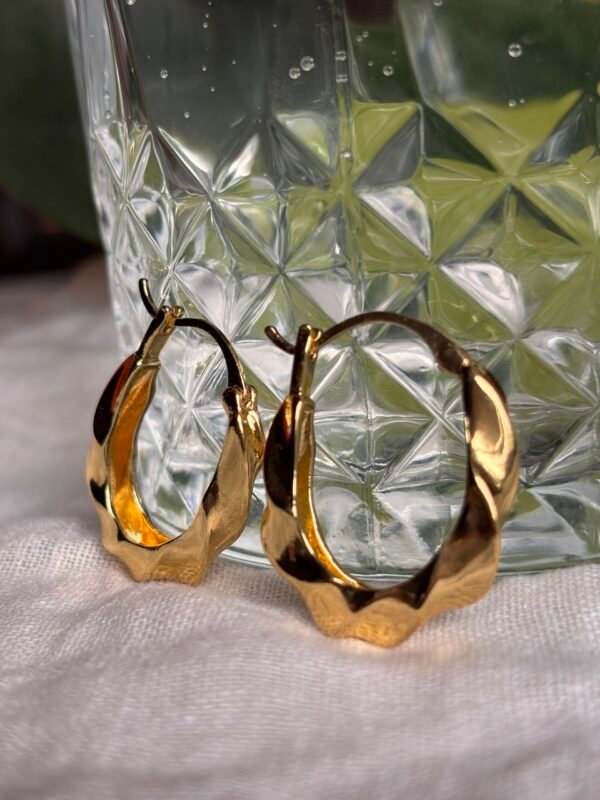 Tidal Hoops - 18k Gold Plated - Image 2