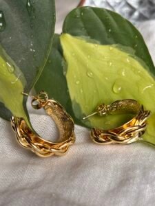 Molten Edge Hoops - 18k Gold Plating