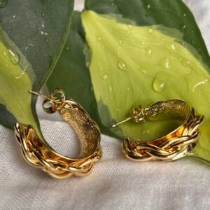 Molten Edge Hoops - 18k Gold Plating