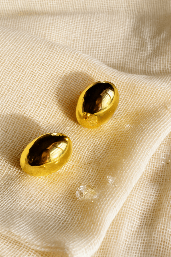 Cloud Whispers - Gold Plated Studs - Image 2