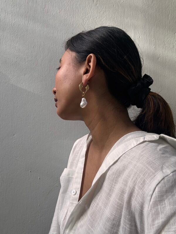 Pearl Drop Statement Earrings - Image 2