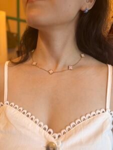 Pink Clover Choker
