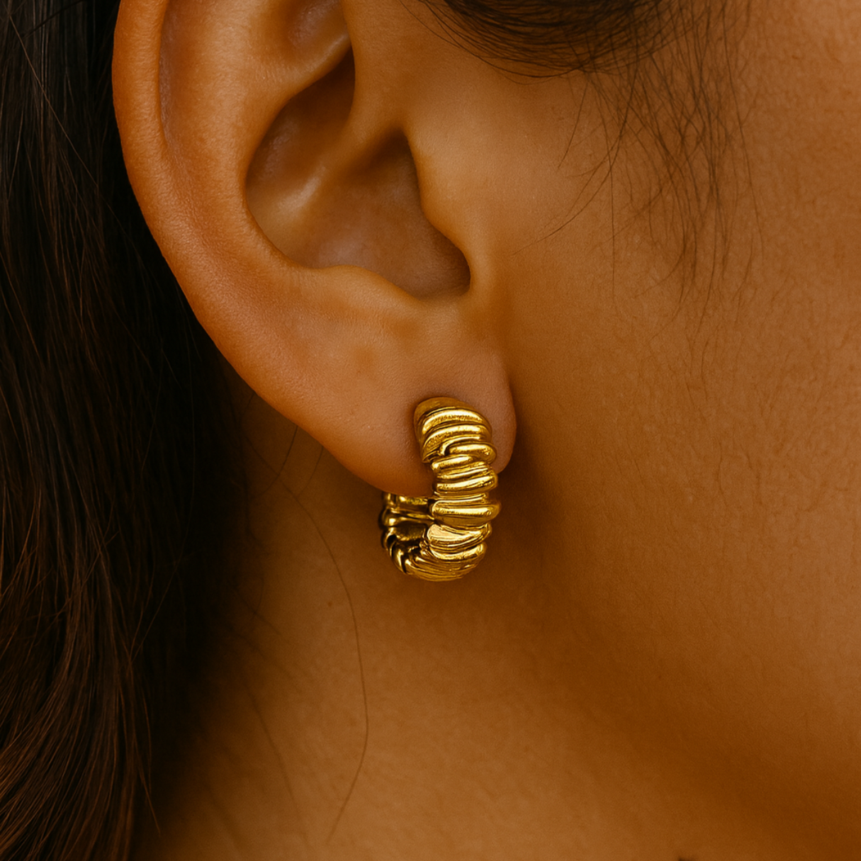Rhea Ripple Hoops - Image 2