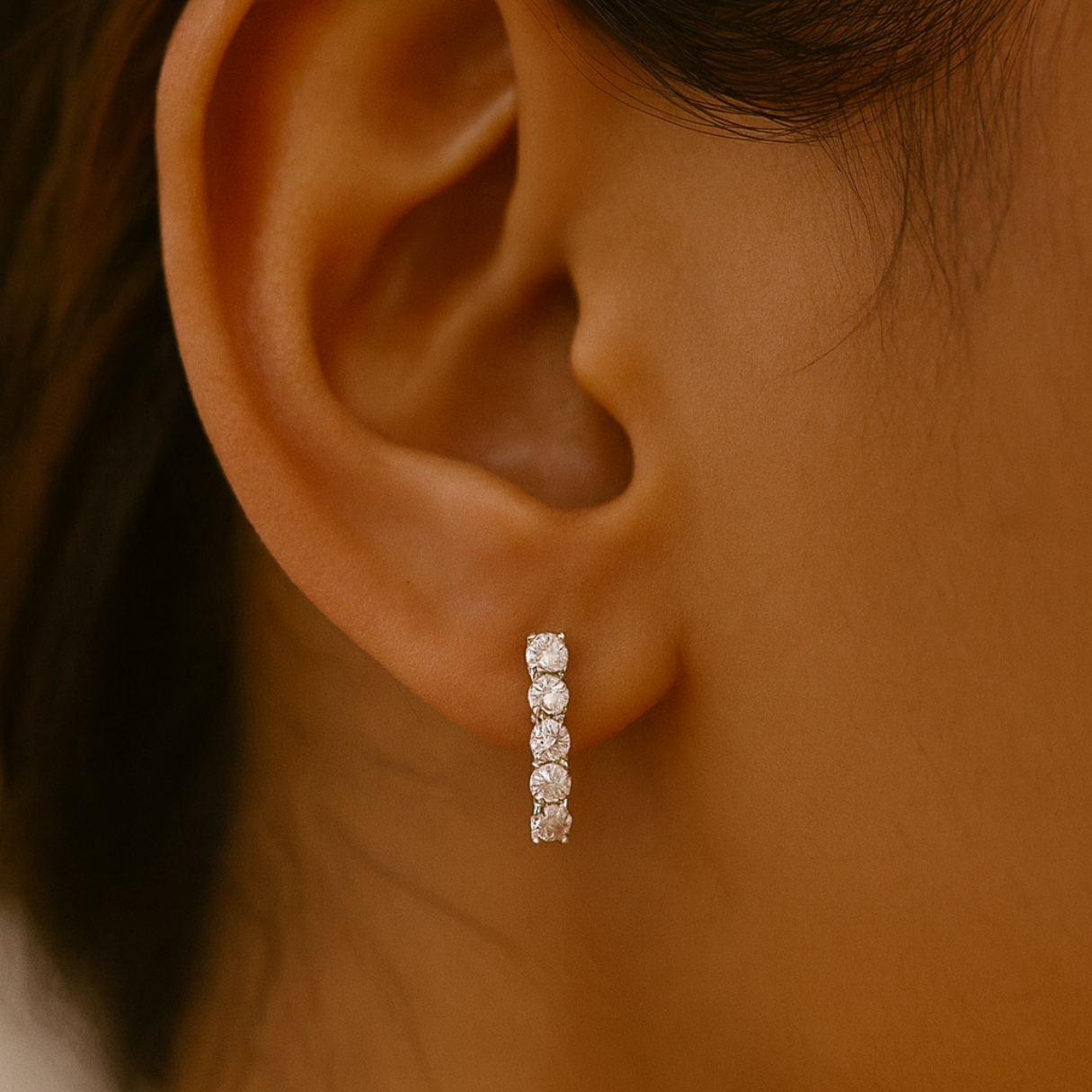 Twilight Hoop Huggies - Image 1