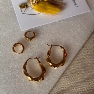 Everyday chic duo - Gold Huggies + Tidal Hoops