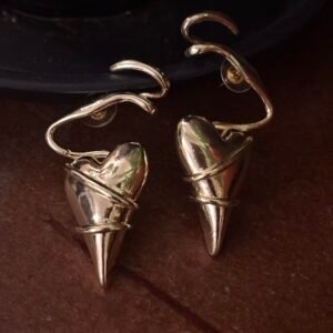 Cupid's Heart Statement Earrings - Image 3