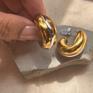 Bianca Dual Tone Hoops