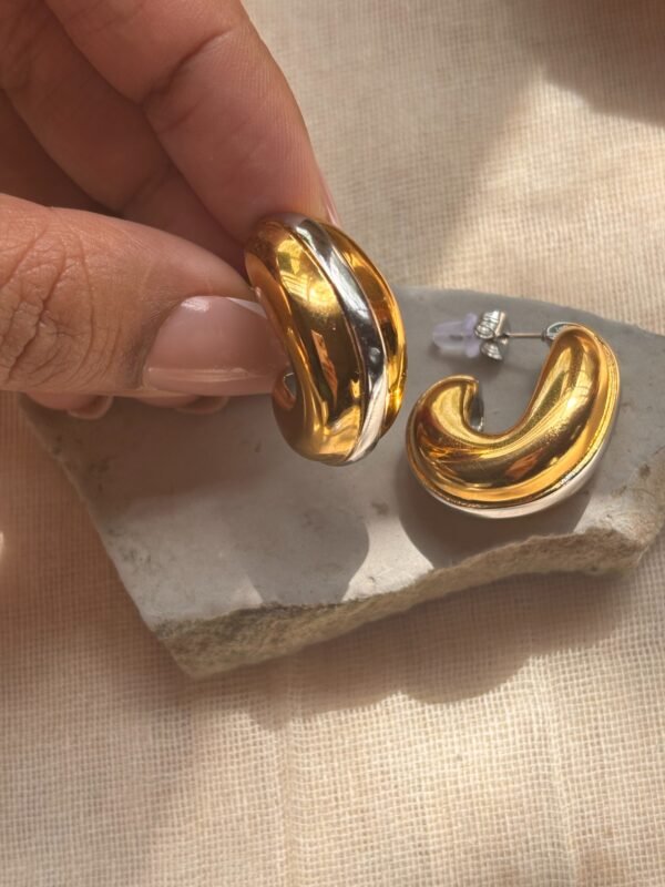 Bianca Dual Tone Hoops