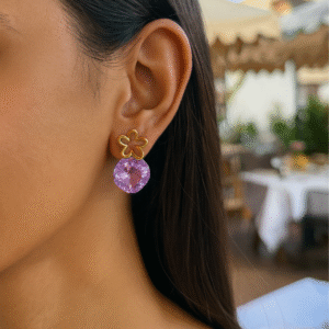 Lilac Cubic Zircon Studs